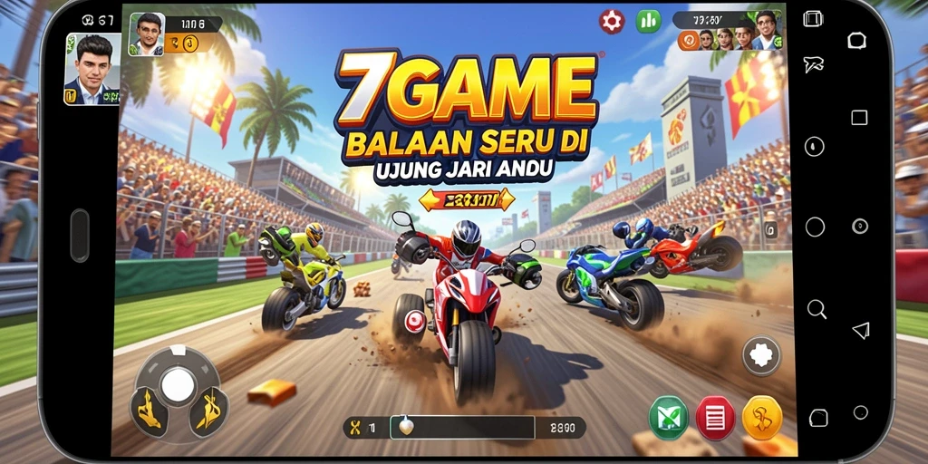 Gameplay balapan yang mendebarkan dan penuh tantangan di 7GAME.