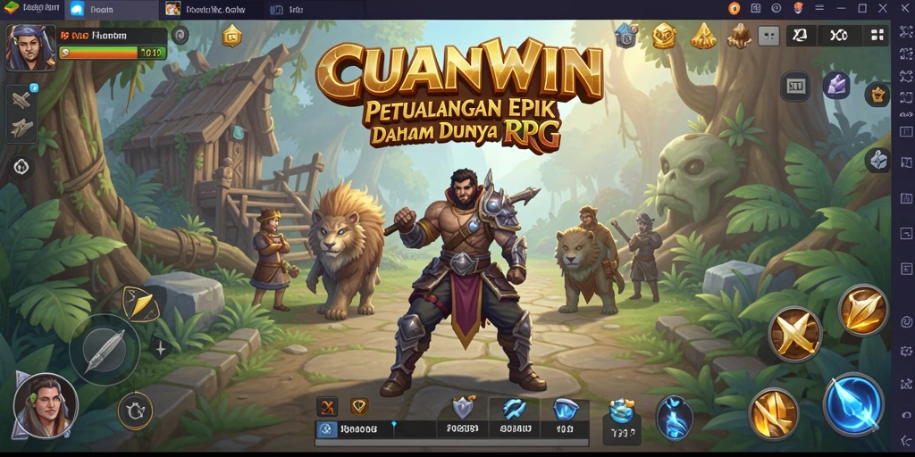 Tangkapan layar permainan CUANWIN yang menampilkan aksi epik RPG.