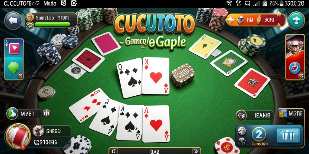 Screenshot gameplay CUCUTOTO menampilkan keseruan bermain Gaple.