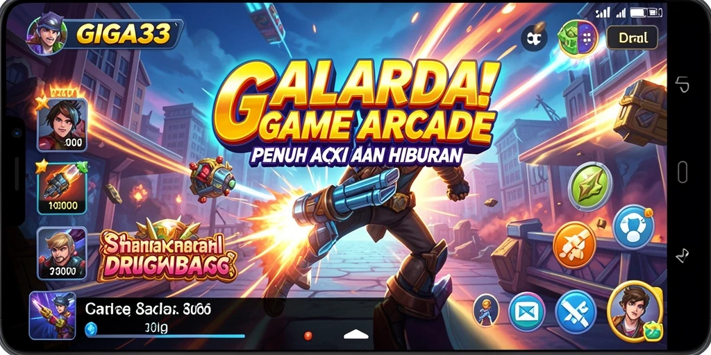 Tampilan gameplay GIGA33 yang mendebarkan dan penuh aksi.