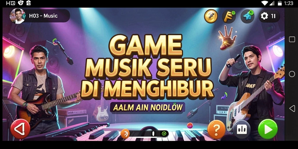 Tampilan gameplay menarik dari H03 yang mengajak pemain berinteraksi dengan musik.