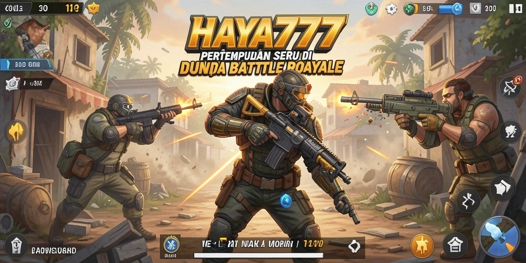 Tampilan gameplay menegangkan di HAYA777, pertempuran seru di arena.