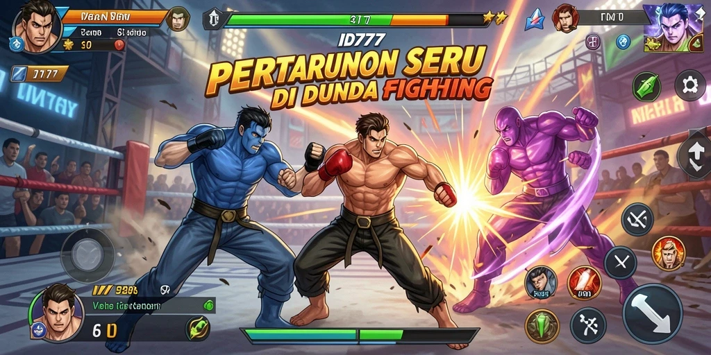 Tangkapan layar gameplay ID777 menampilkan pertarungan aksi yang mendebarkan.