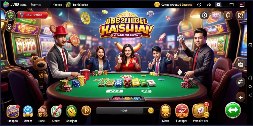 Tampilan gameplay JV88 yang mengasyikkan dan interaktif.