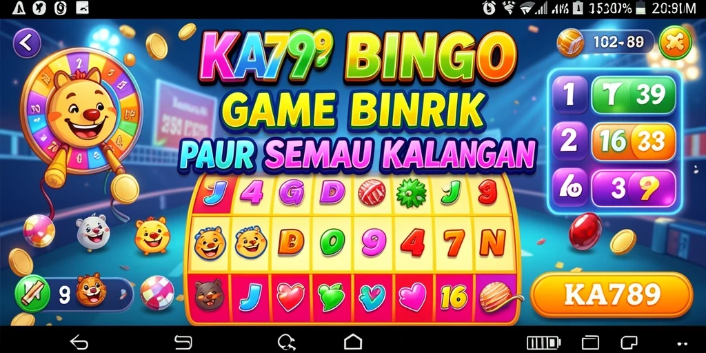 Tampilan permainan Bingo di KA789 yang penuh warna.