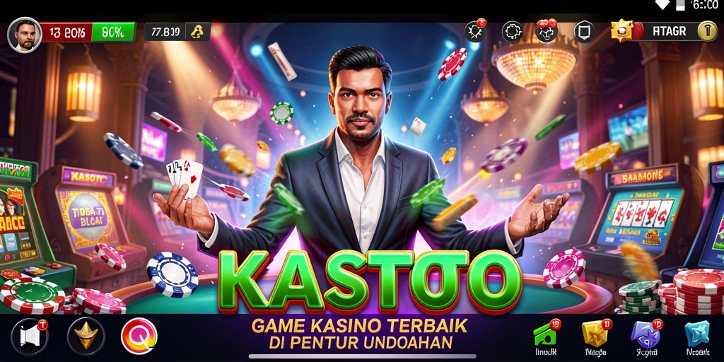 Tampilan gameplay KASTOTO dengan berbagai permainan kasino yang menarik.