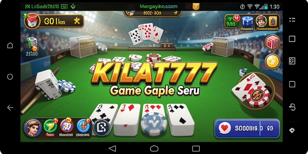 Screenshot gameplay KILAT777 menampilkan suasana bermain Gaple yang seru.