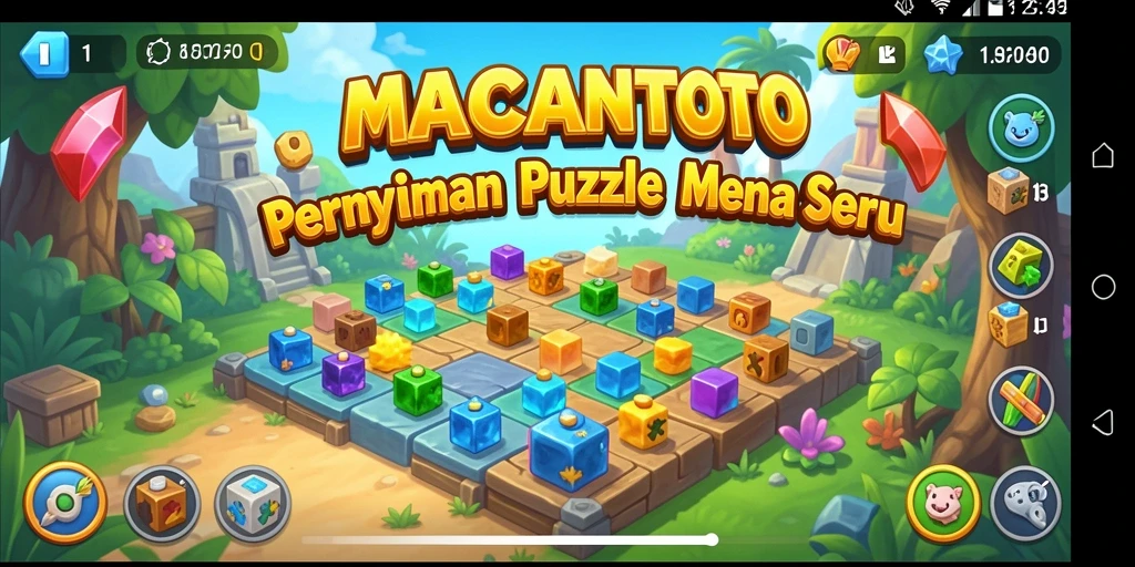 Screenshot gameplay MACANTOTO menampilkan tantangan Puzzle yang menarik.