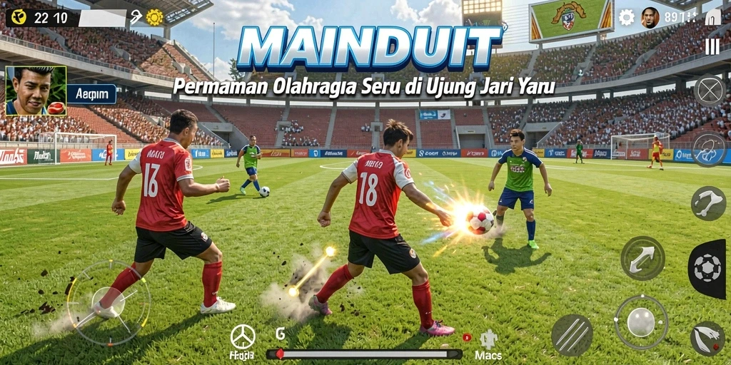 Tampilan menarik dari gameplay MAINDUIT yang penuh aksi.