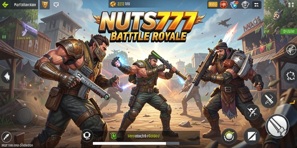 Tangkapan layar NUTS777 menampilkan aksi perang yang mendebarkan.