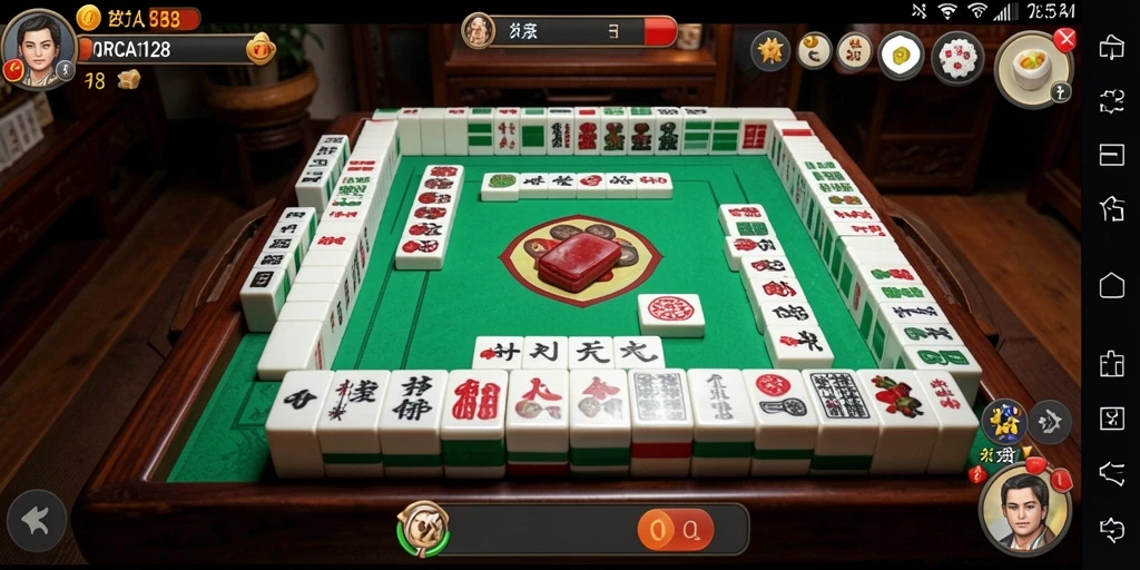Tampilan gameplay ORCA128 yang menarik dan interaktif saat memainkan Mahjong.