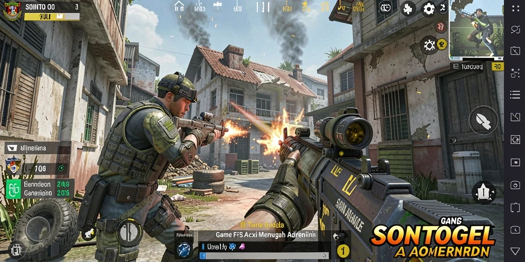 Gameplay seru dalam SONTOGEL dengan aksi FPS menegangkan.