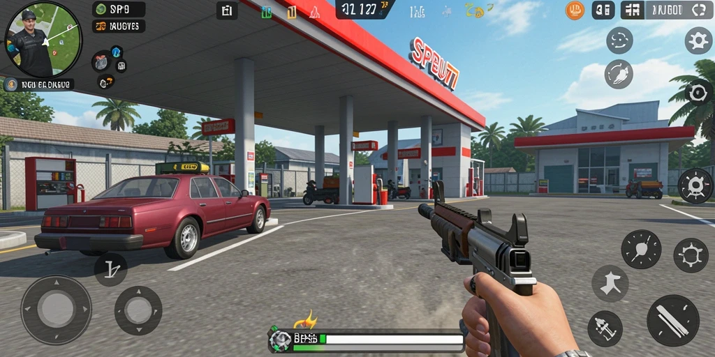 Screenshot gameplay seru SPBU77 dengan aksi menegangkan.