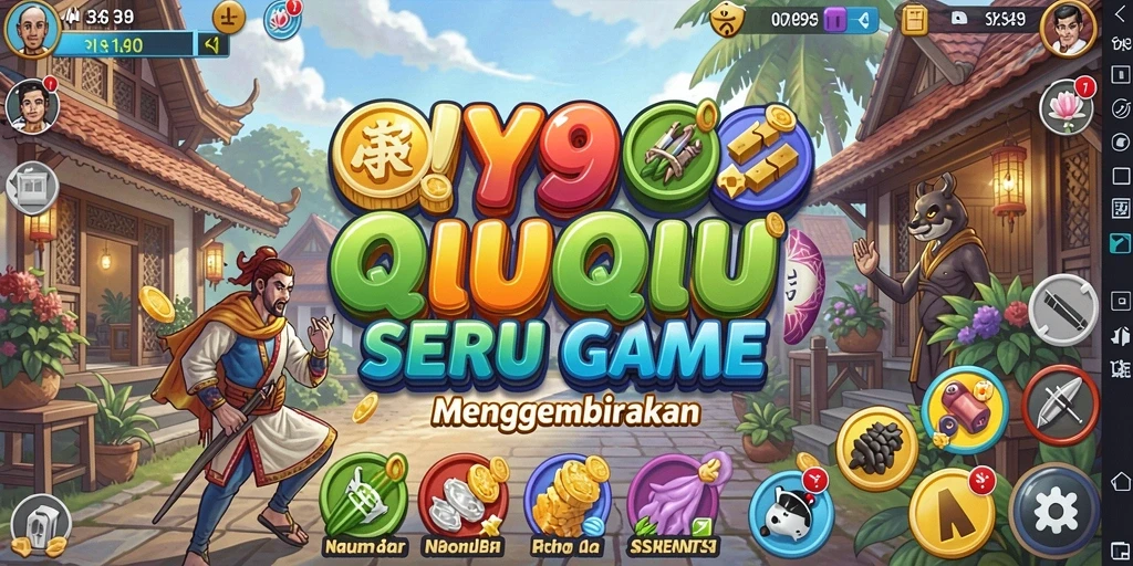 Tampilan gameplay seru saat bermain QiuQiu di Y89.